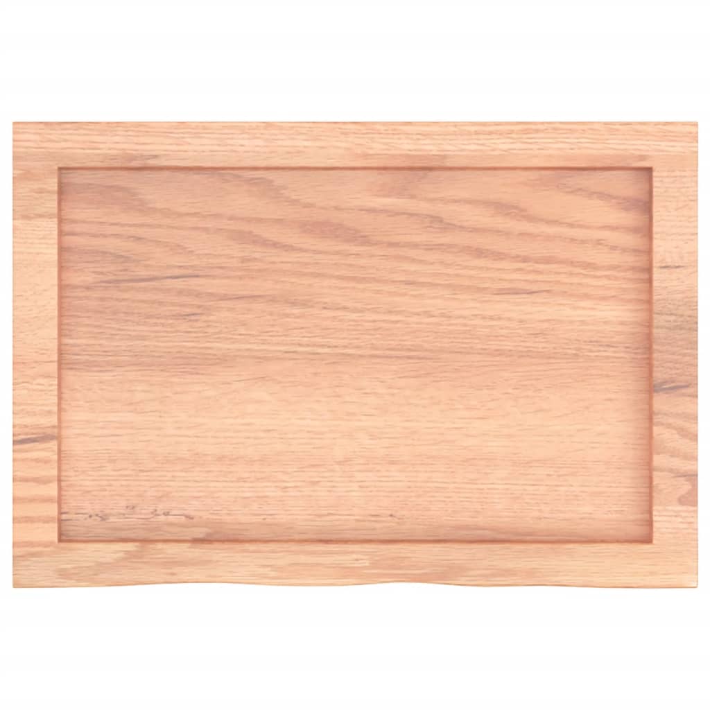 Dessus de table marron clair bois chêne massif traité - XIOS