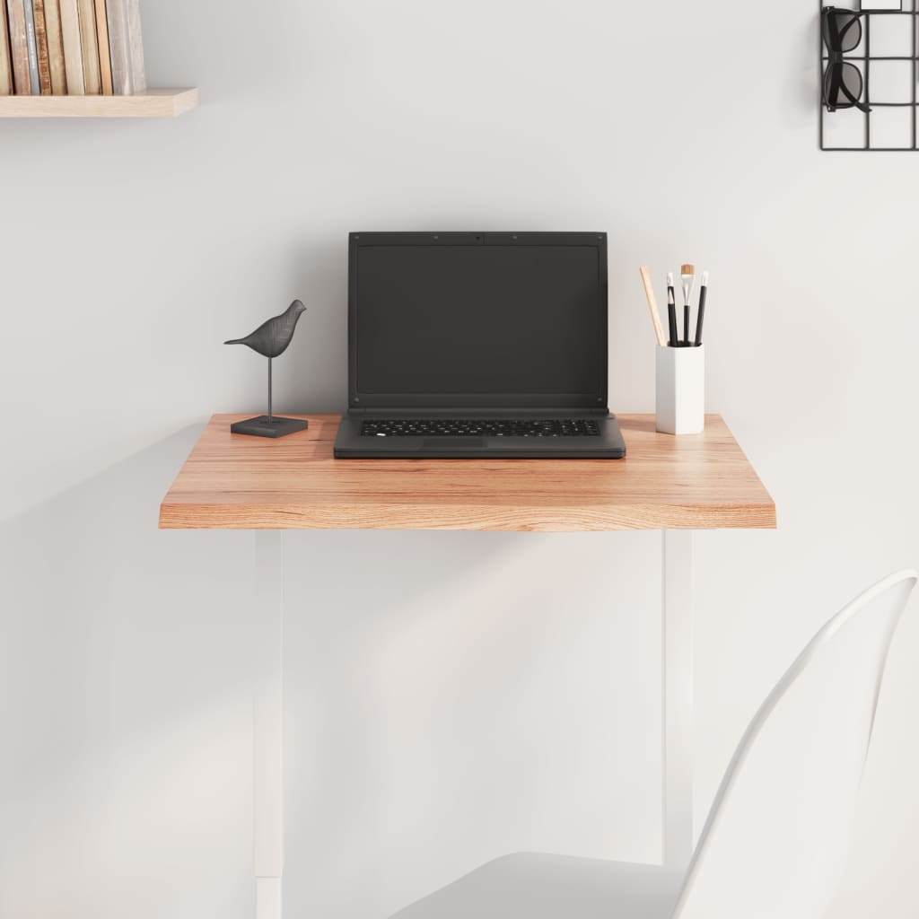 Dessus de table marron clair 60x50x2 cm bois chêne traité - XIOS