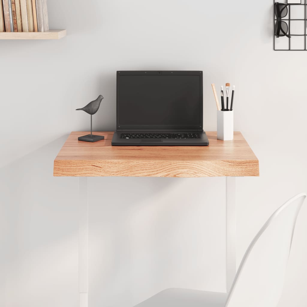 Dessus de table marron clair bois chêne massif traité - XIOS