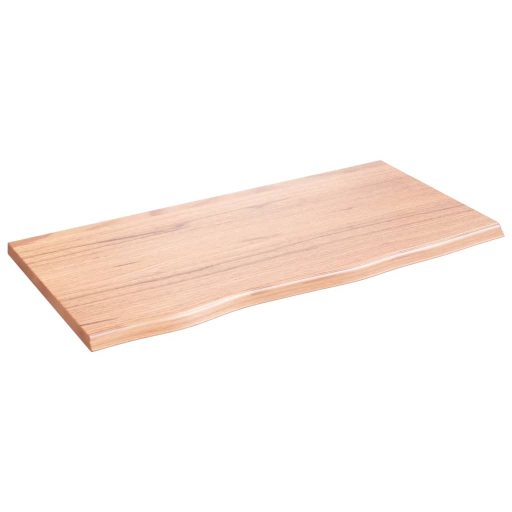 Dessus de table marron clair 80x40x2 cm bois chêne traité - XIOS