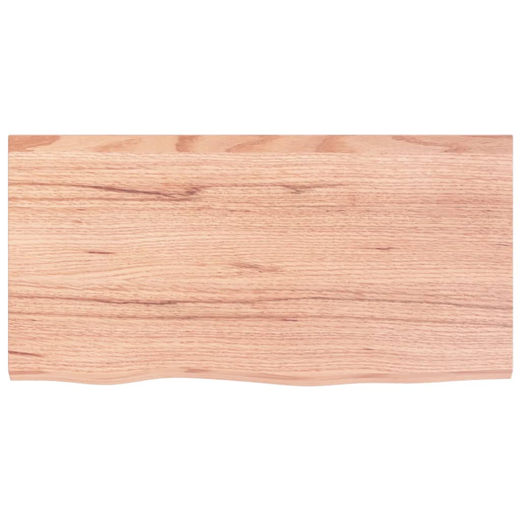 Dessus de table marron clair 80x40x2 cm bois chêne traité - XIOS