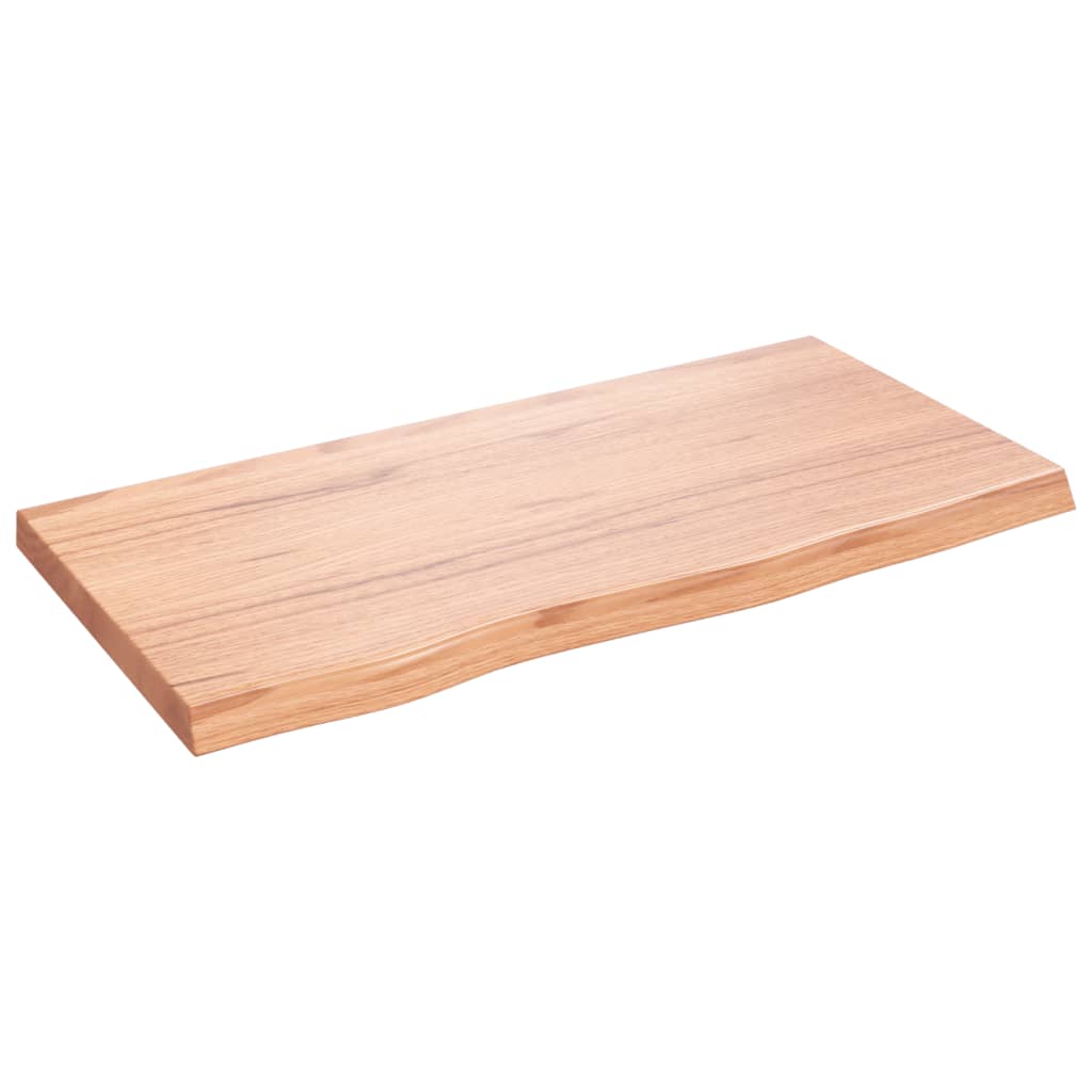 Dessus de table marron clair bois chêne massif traité - XIOS