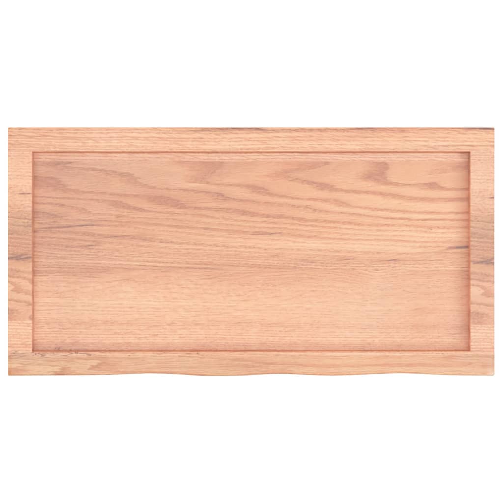 Dessus de table marron clair bois chêne massif traité - XIOS