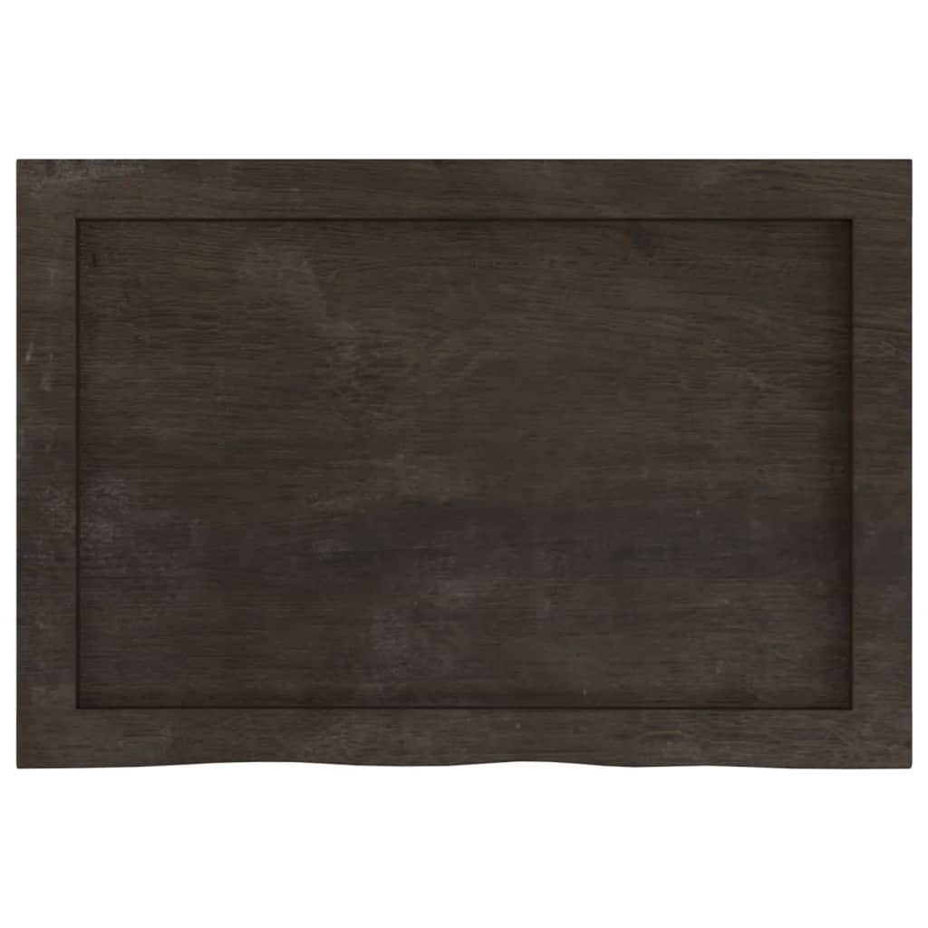 Dessus de table marron foncé bois chêne massif traité - XIOS