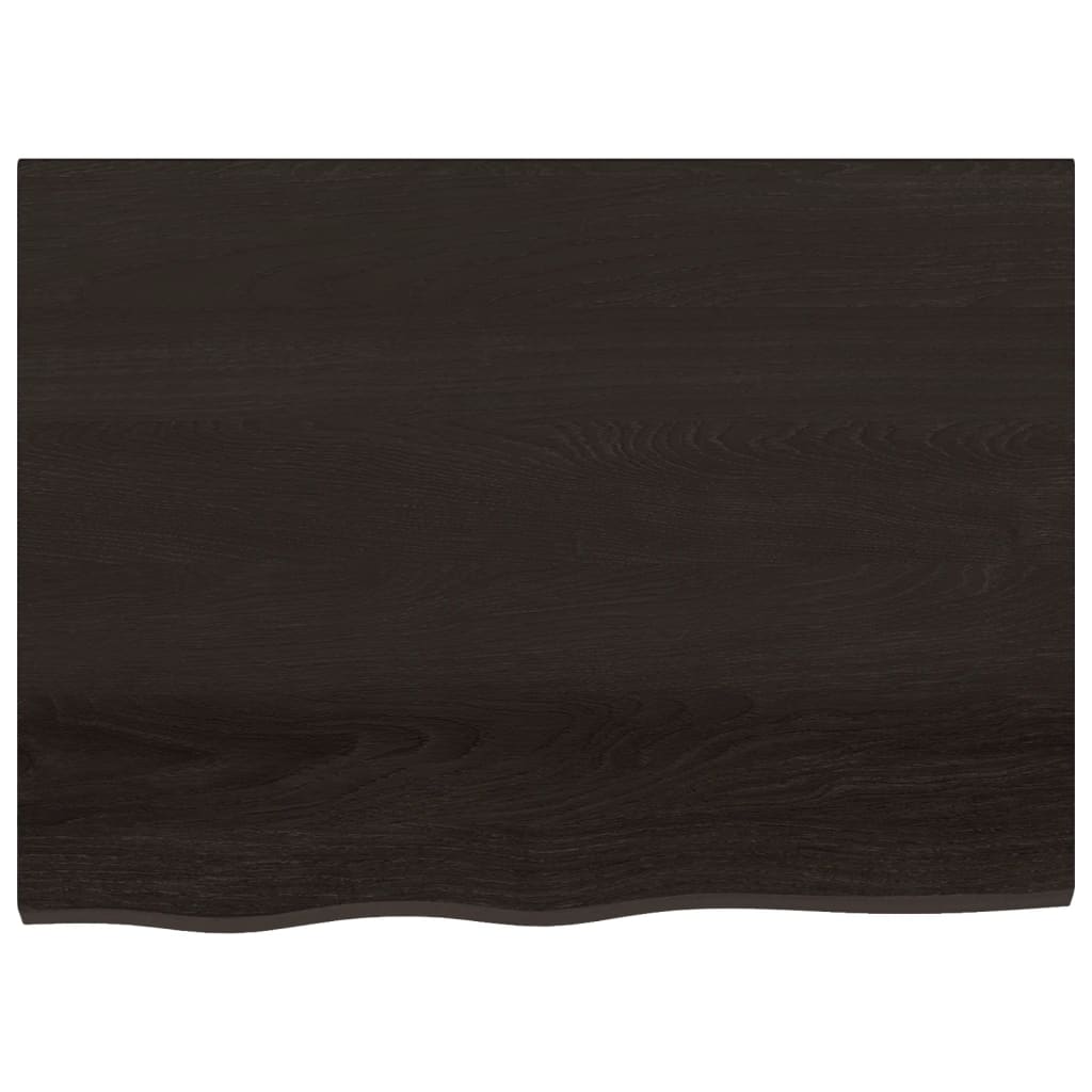 Dessus de table marron foncé bois chêne massif traité - XIOS