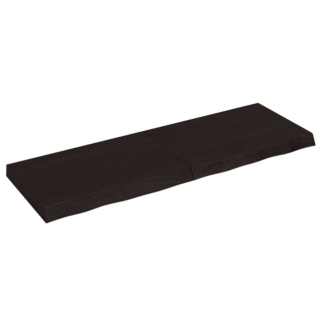 Dessus de table marron foncé bois chêne massif traité Plateaux de table vidaXL