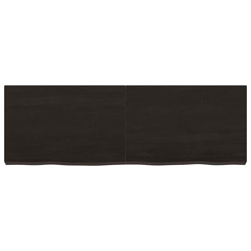 Dessus de table marron foncé bois chêne massif traité Plateaux de table vidaXL