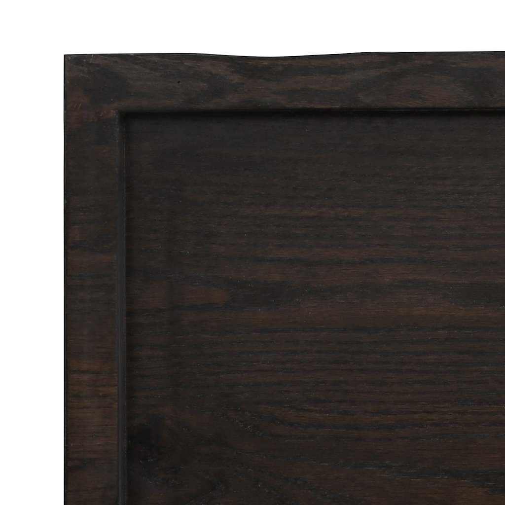 Dessus de table marron foncé bois chêne massif traité Plateaux de table vidaXL