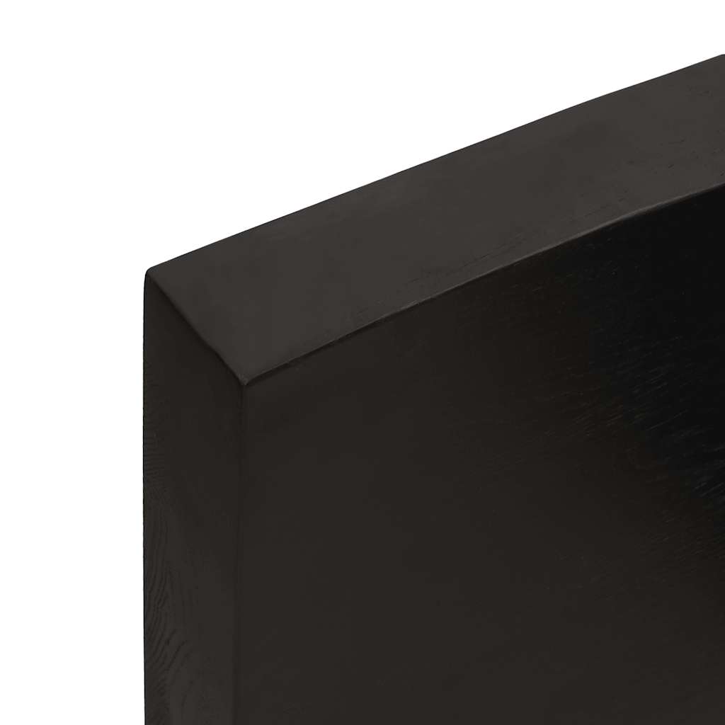 Dessus de table marron foncé bois chêne massif traité Plateaux de table vidaXL