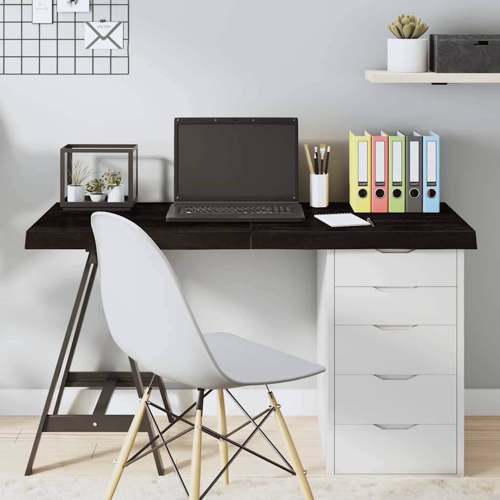 Dessus de table marron foncé bois chêne massif traité Plateaux de table vidaXL