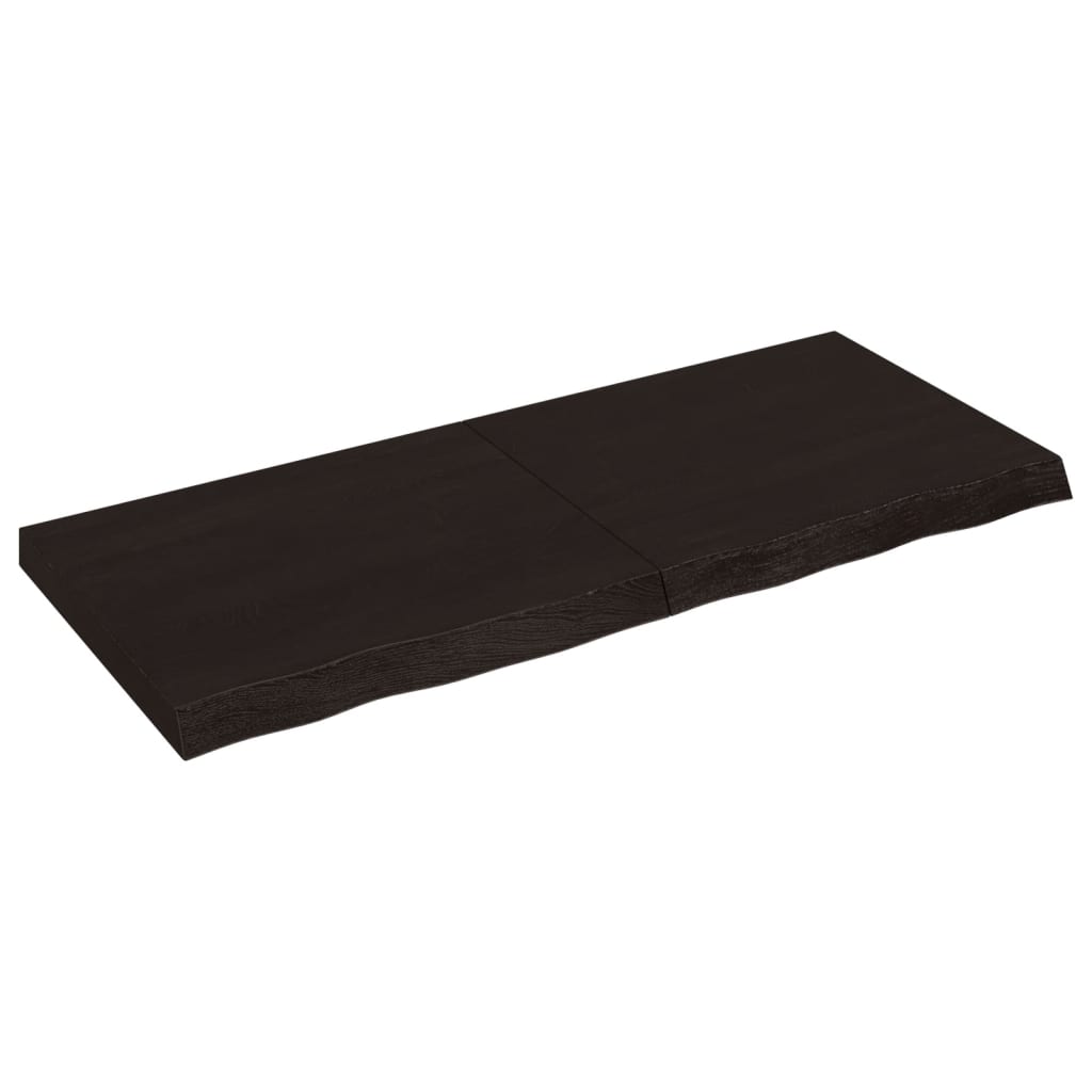 Dessus de table marron foncé bois chêne massif traité Plateaux de table vidaXL
