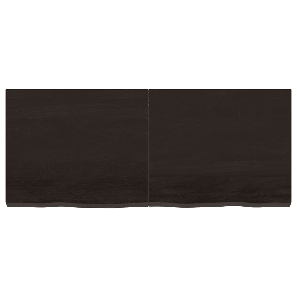 Dessus de table marron foncé bois chêne massif traité Plateaux de table vidaXL