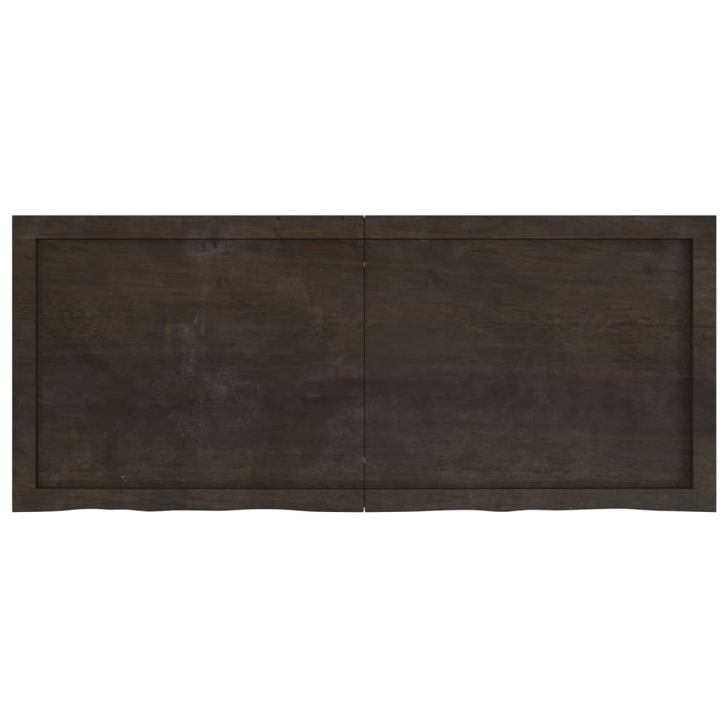 Dessus de table marron foncé bois chêne massif traité Plateaux de table vidaXL