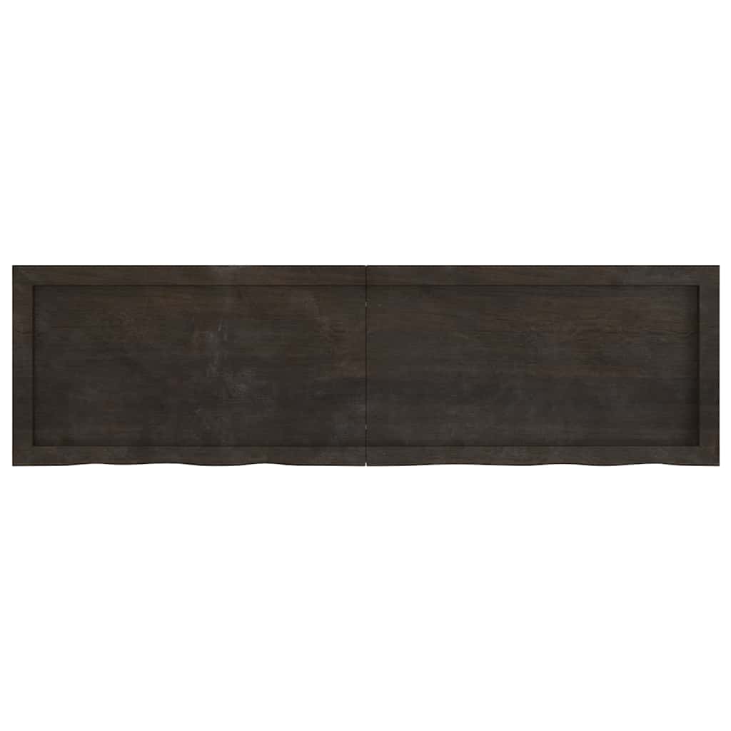 Dessus de table marron foncé bois chêne massif traité - XIOS