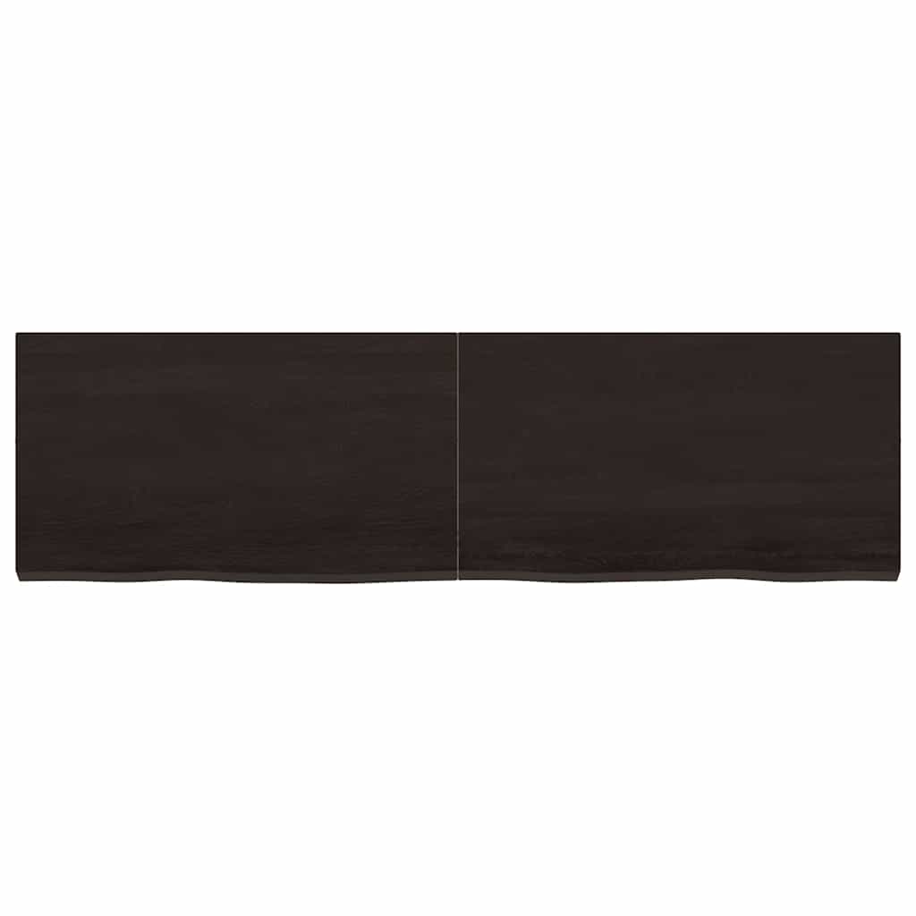 Dessus de table marron foncé bois chêne massif traité - XIOS