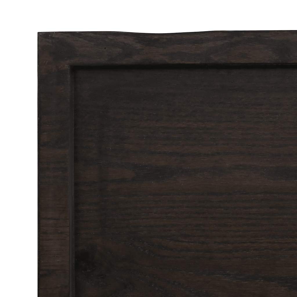 Dessus de table marron foncé bois chêne massif traité - XIOS