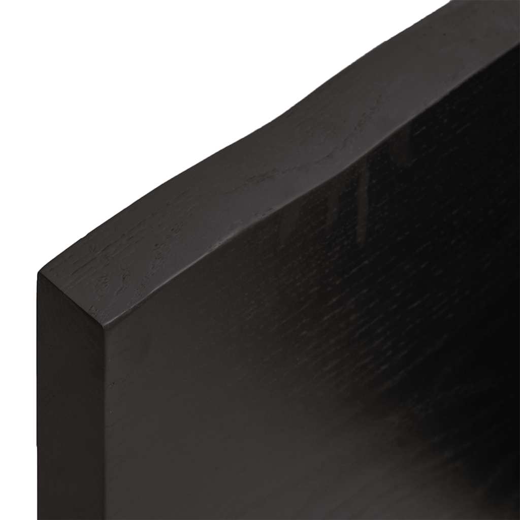 Dessus de table marron foncé bois chêne massif traité - XIOS