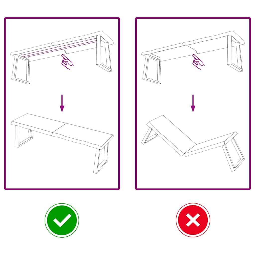 Dessus de table marron foncé bois chêne massif traité - XIOS