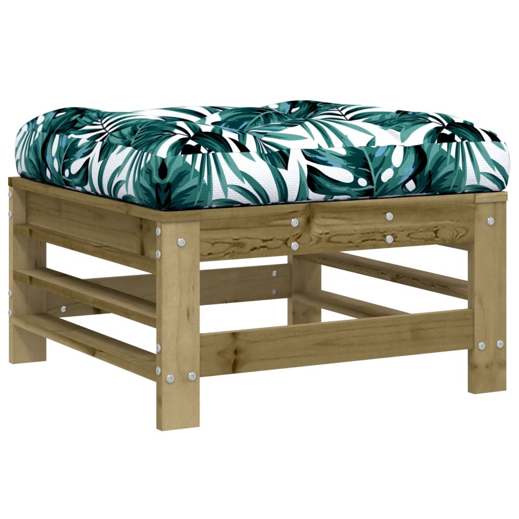 Salon de jardin 6 pcs avec coussins bois de pin imprégné