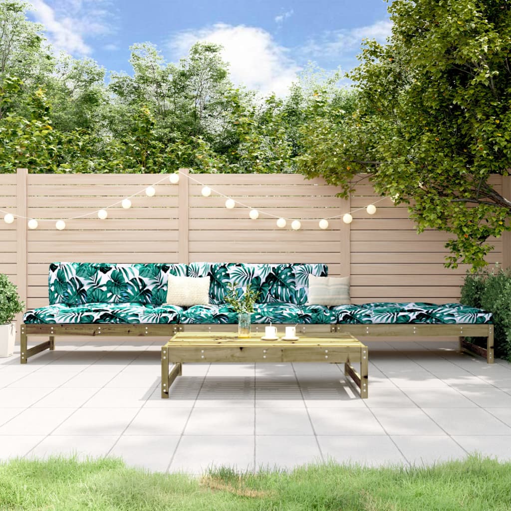 Salon de jardin 4 pcs bois de pin imprégné