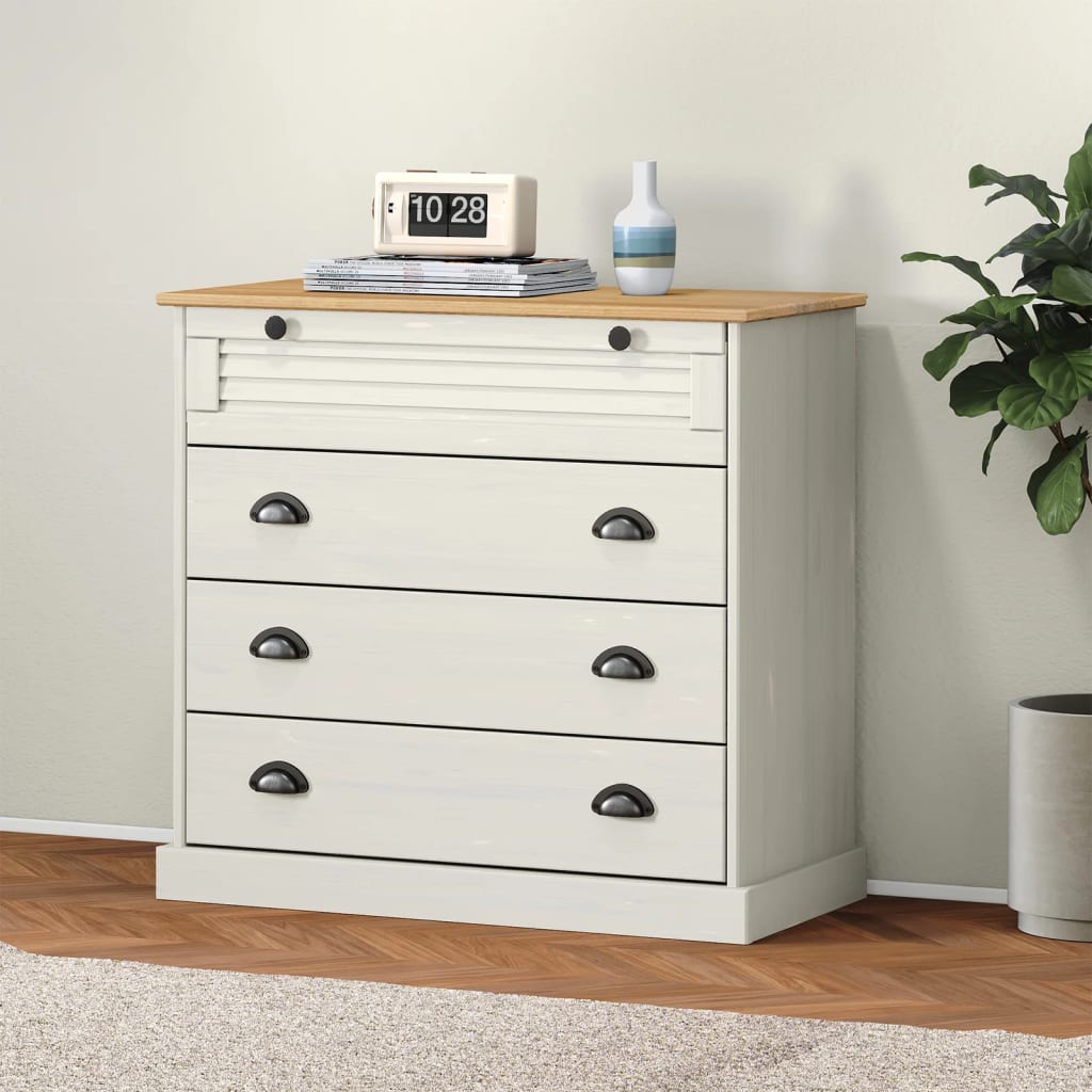 Commode VIGO blanc 80x40x76 cm bois massif de pin Commodes vidaXL