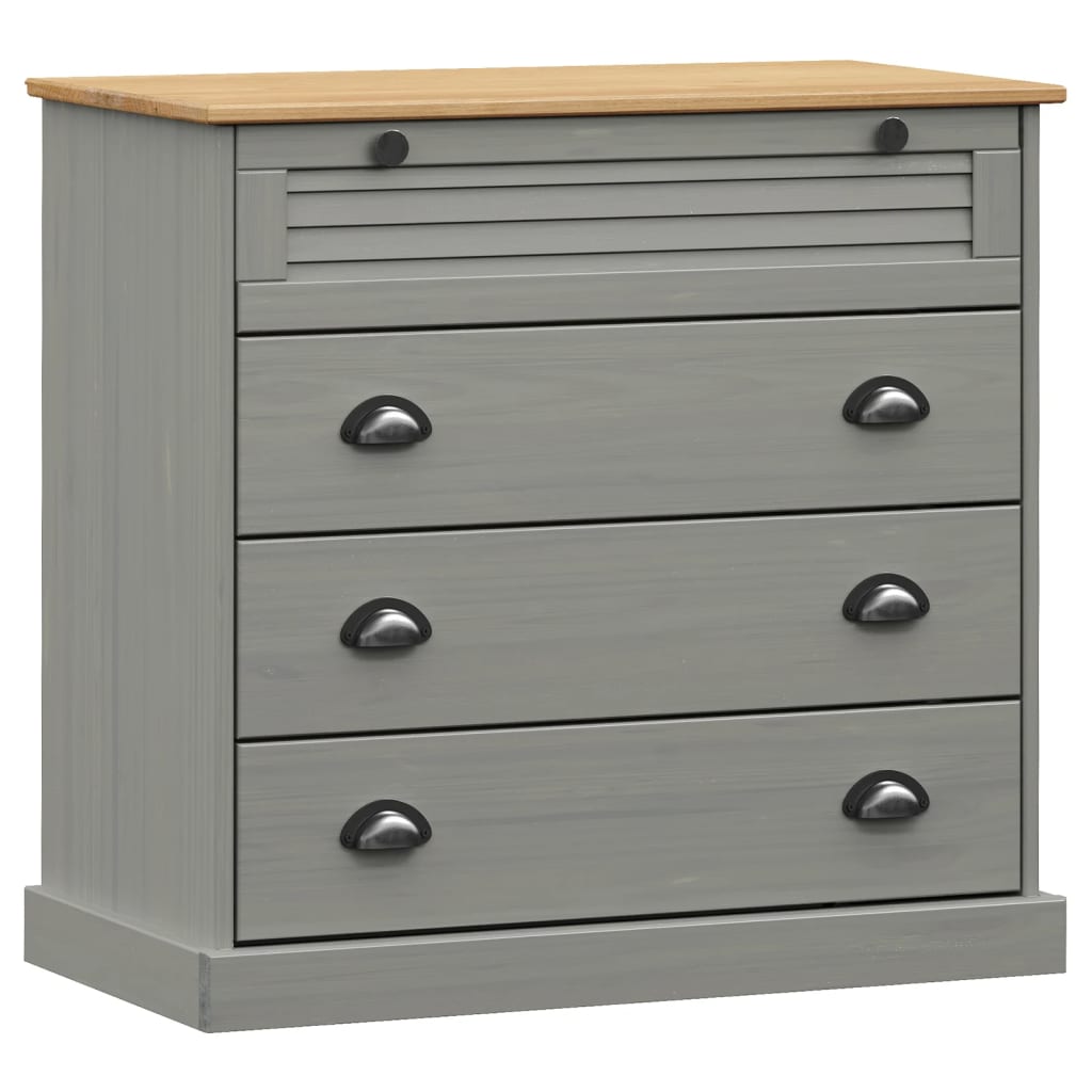 Commode VIGO gris 80x40x76 cm bois massif de pin Commodes vidaXL