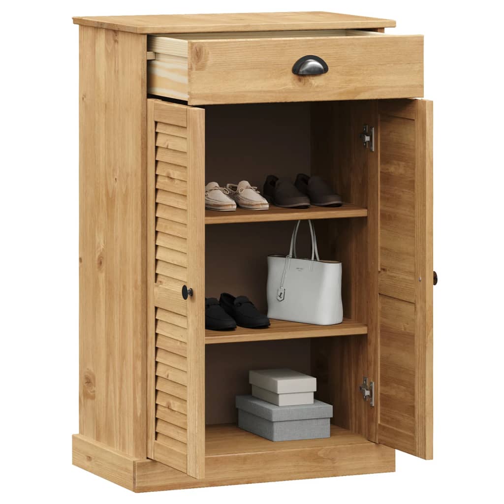 Armoire à chaussures VIGO 60x35x96 cm bois massif de pin - XIOS
