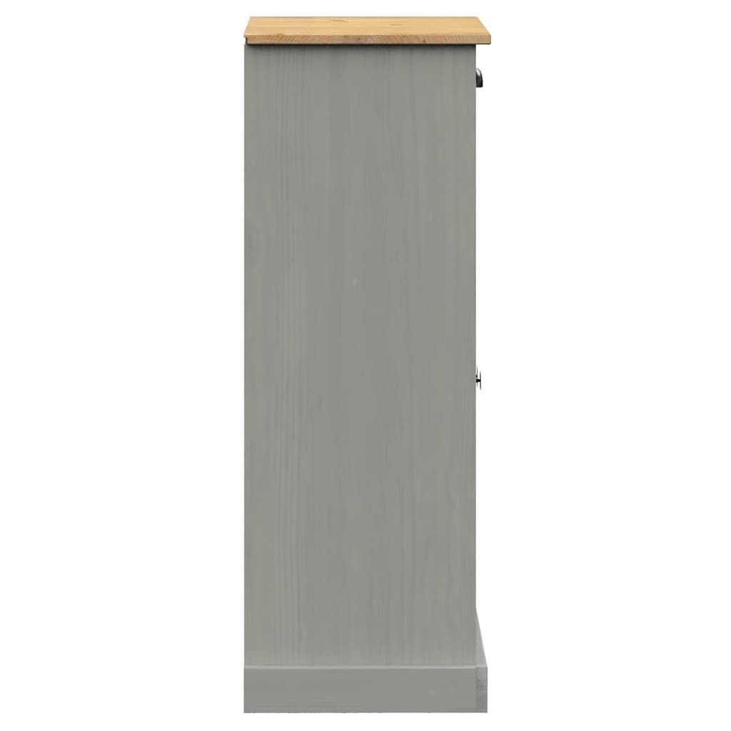 Armoire à chaussures VIGO gris 60x35x96 cm bois massif de pin - XIOS