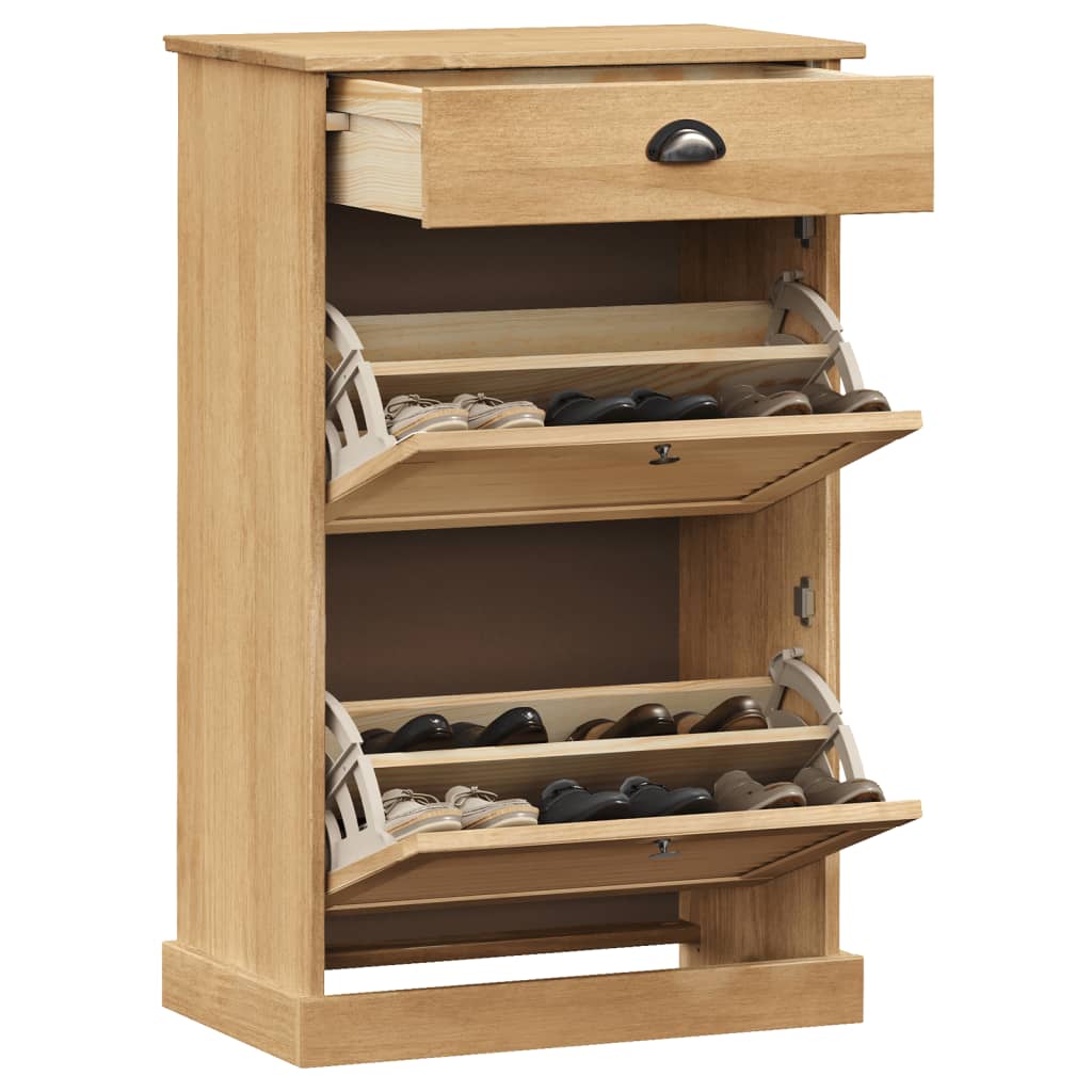 Armoire à chaussures VIGO 60x35x96 cm bois massif de pin - XIOS