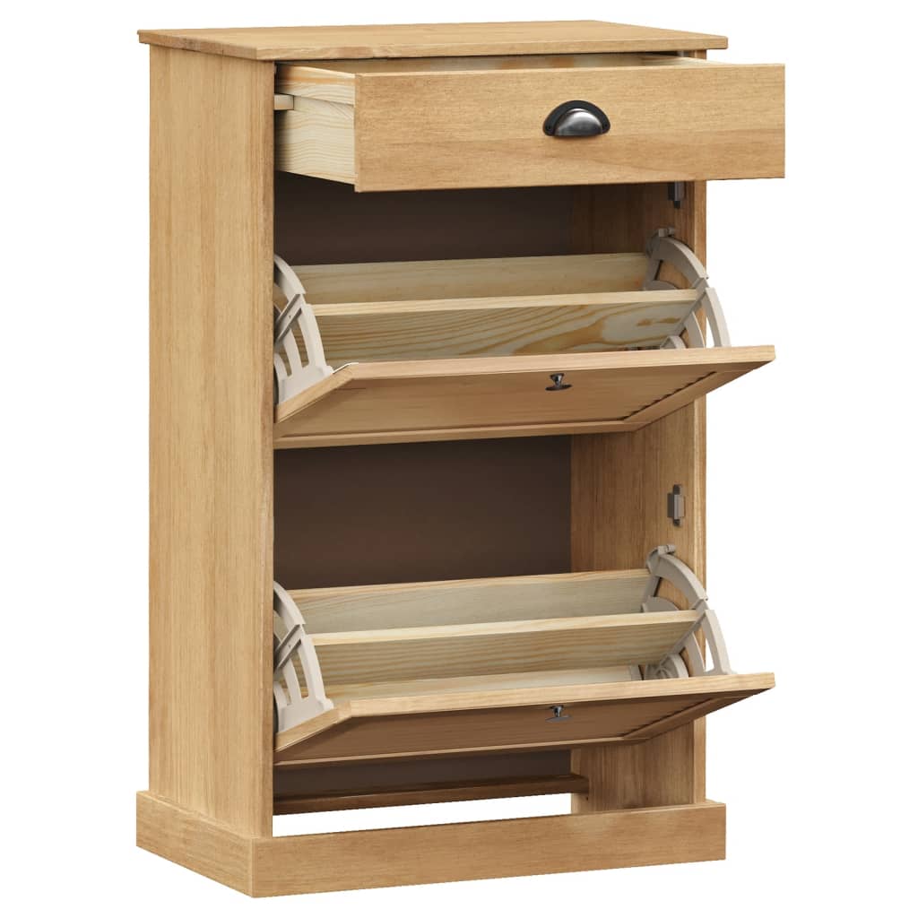 Armoire à chaussures VIGO 60x35x96 cm bois massif de pin - XIOS