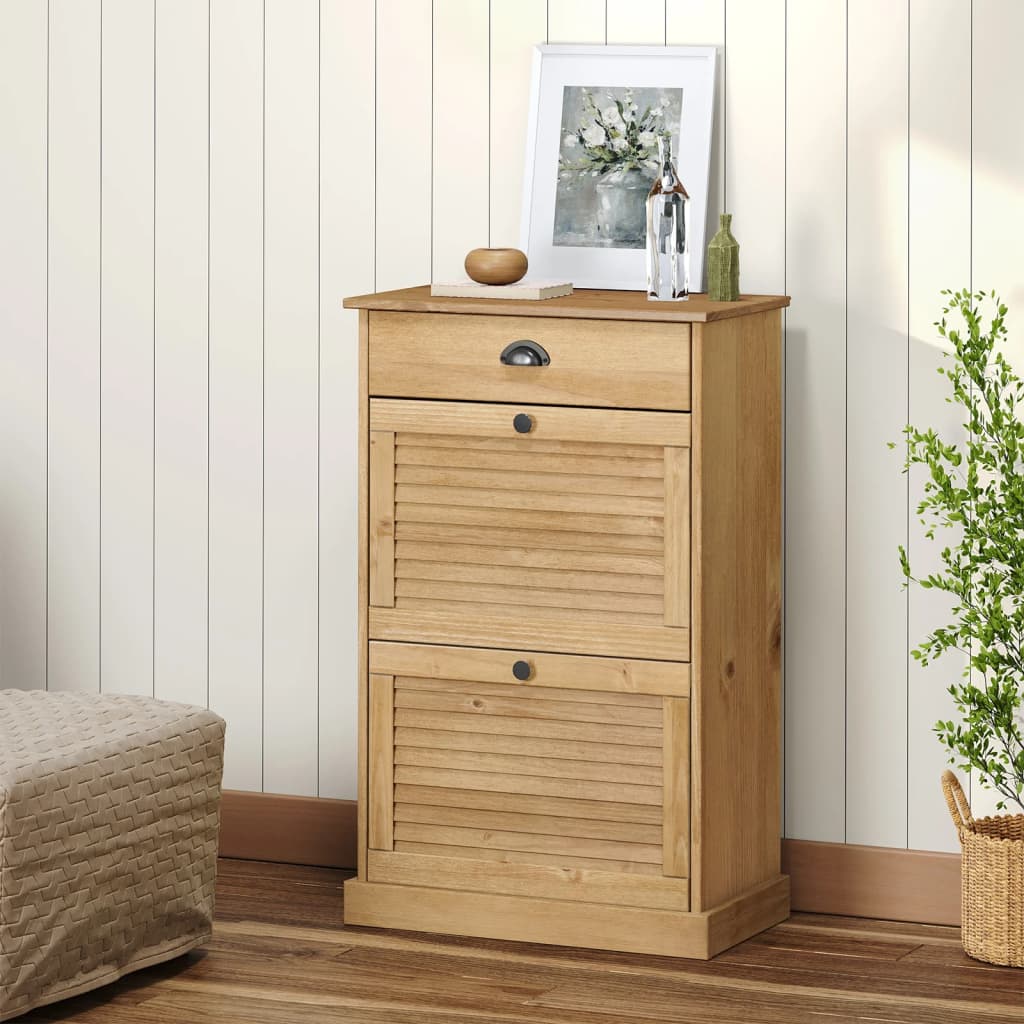 Armoire à chaussures VIGO 60x35x96 cm bois massif de pin - XIOS