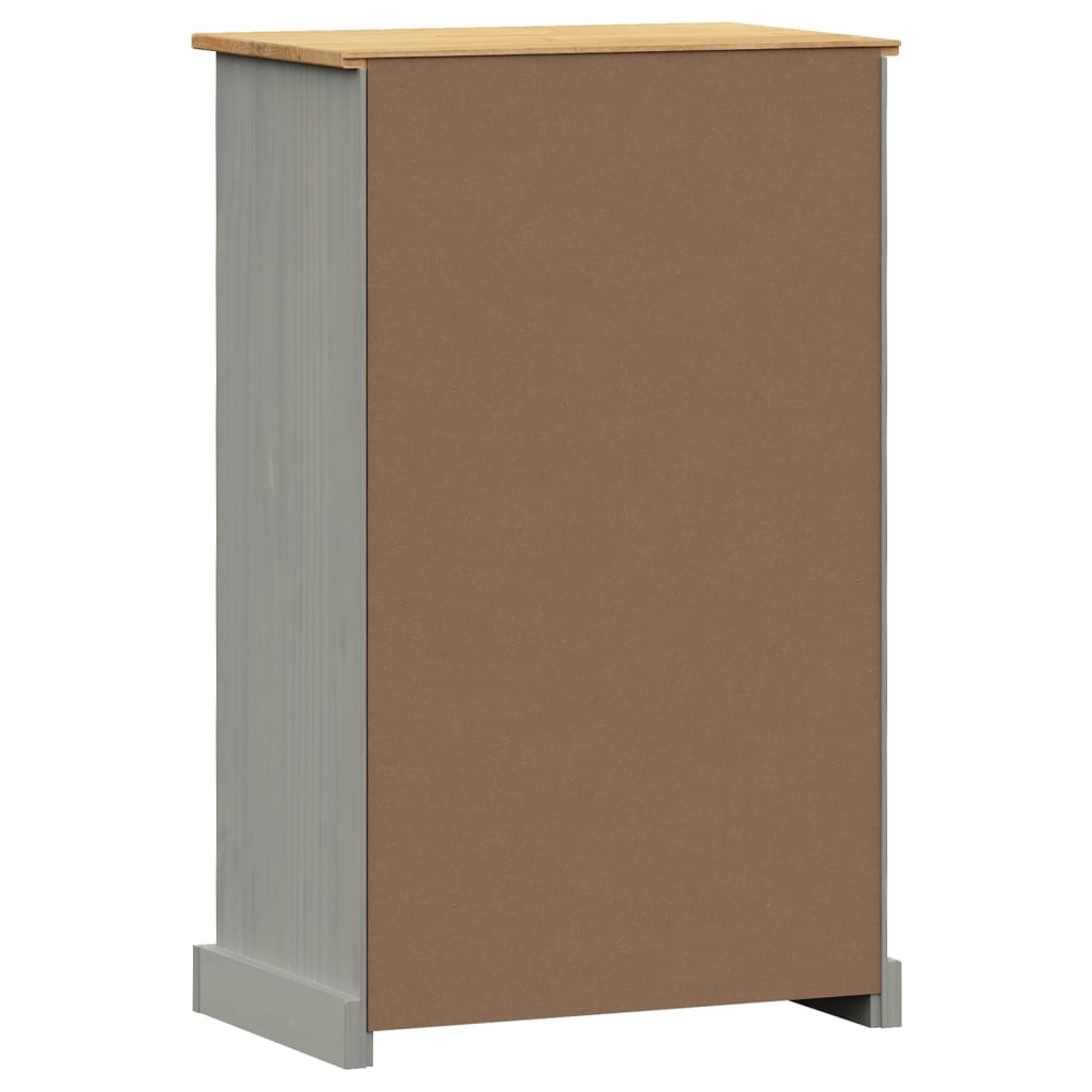 Armoire à chaussures VIGO 60x35x96 cm gris bois massif de pin - XIOS
