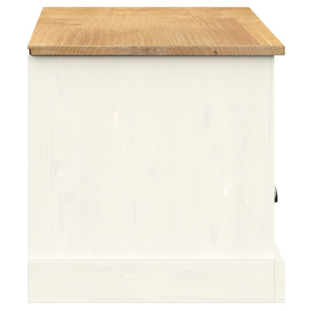 Meuble TV VIGO blanc 156x40x40 cm bois massif de pin - XIOS