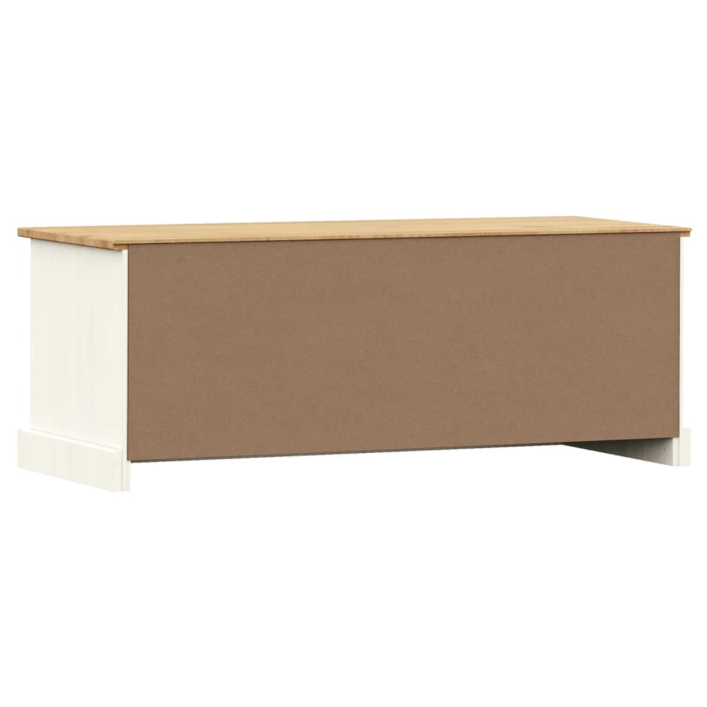Meuble TV VIGO blanc 106x40x40 cm bois massif de pin - XIOS