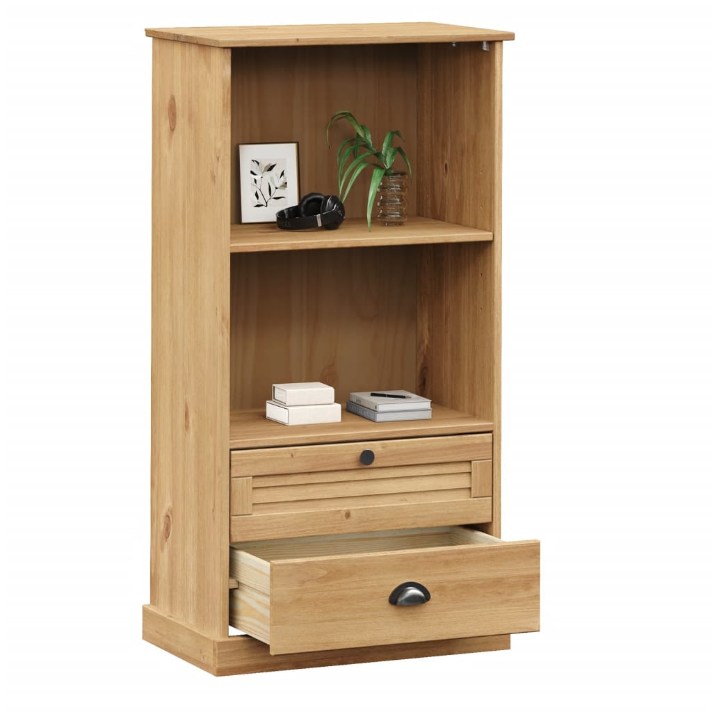 Bibliothèque VIGO 60x35x114,5 cm bois massif de pin - XIOS