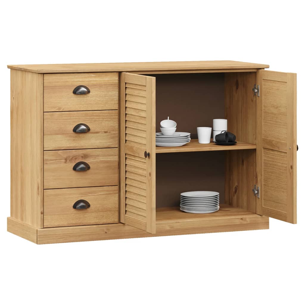 Buffet avec tiroirs VIGO 113x40x75 cm bois massif de pin