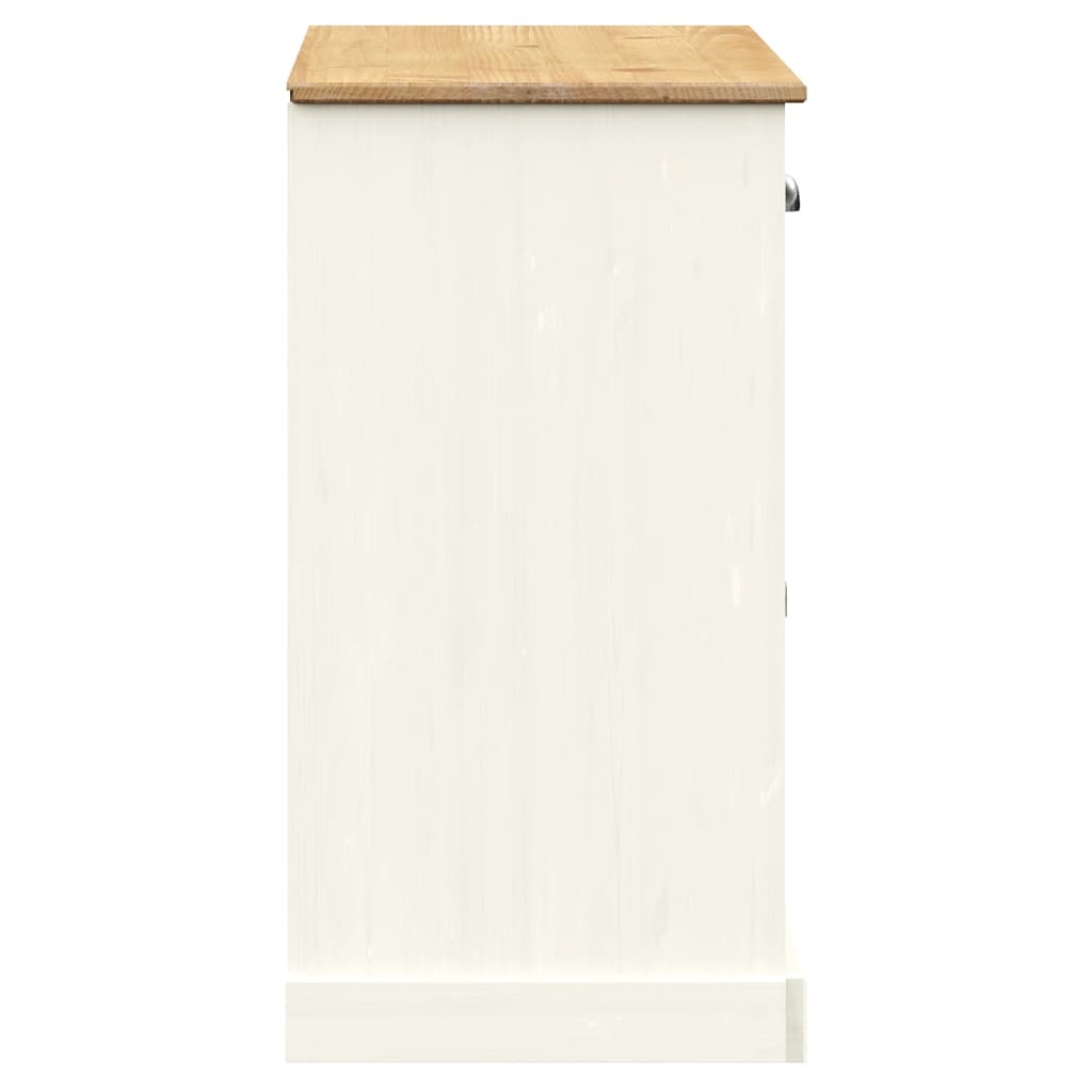 Buffet avec tiroirs VIGO 113x40x75 cm blanc bois massif de pin - XIOS