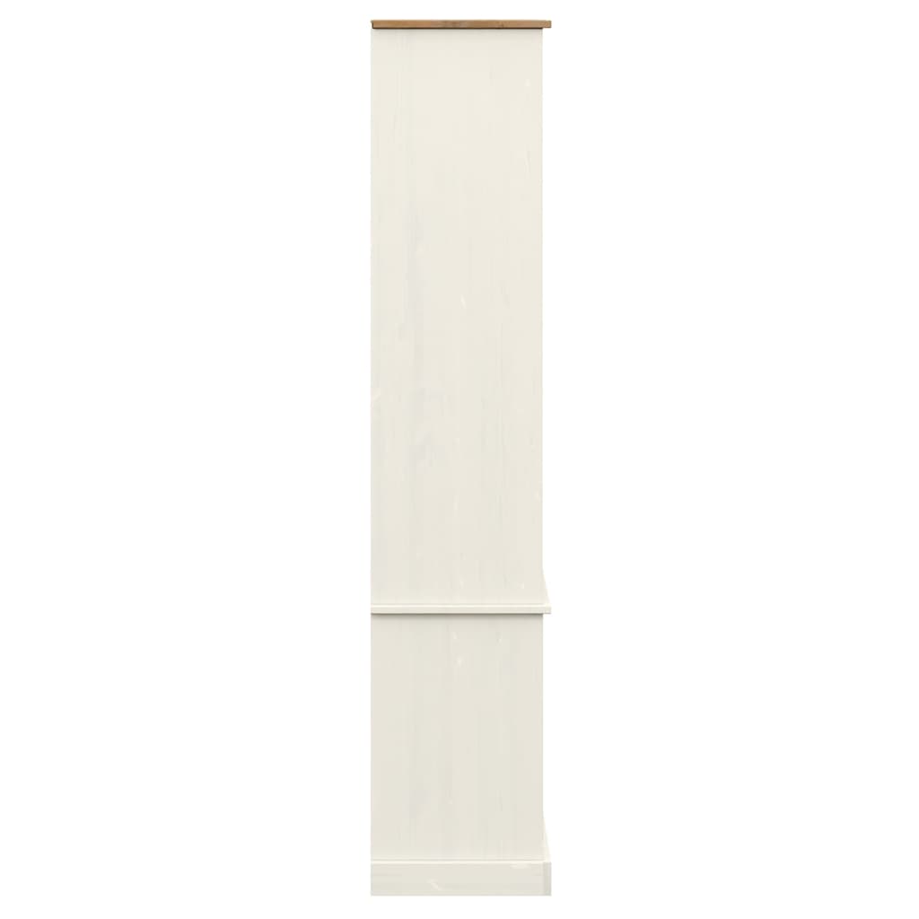 Vitrine en verre VIGO blanc 85x35x170 cm bois massif de pin - XIOS