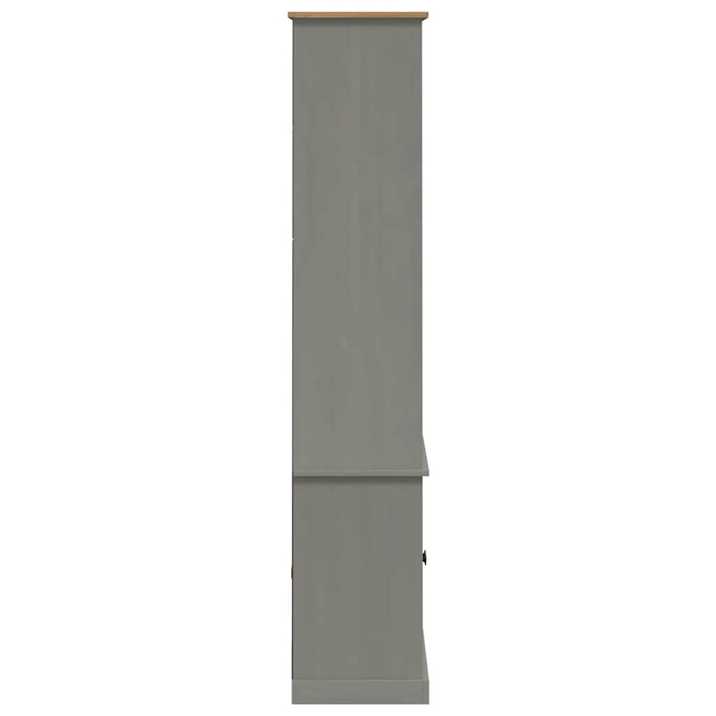 Bibliothèque VIGO gris 85x35x170 cm bois massif de pin - XIOS