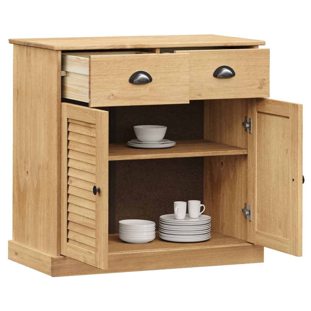 Buffet avec tiroirs VIGO 78x40x75 cm bois massif de pin