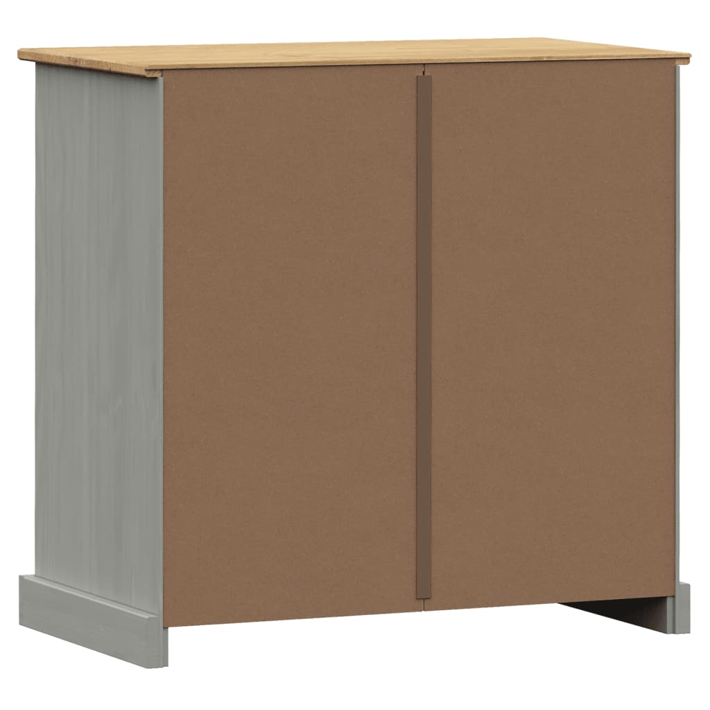 Buffet avec tiroirs VIGO 78x40x75 cm gris bois massif de pin - XIOS