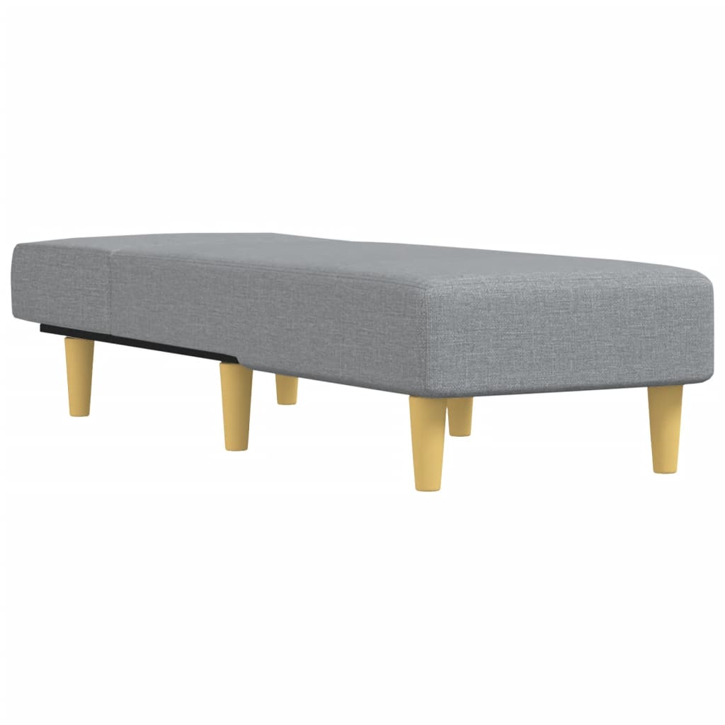 Chaise longue gris clair tissu - XIOS