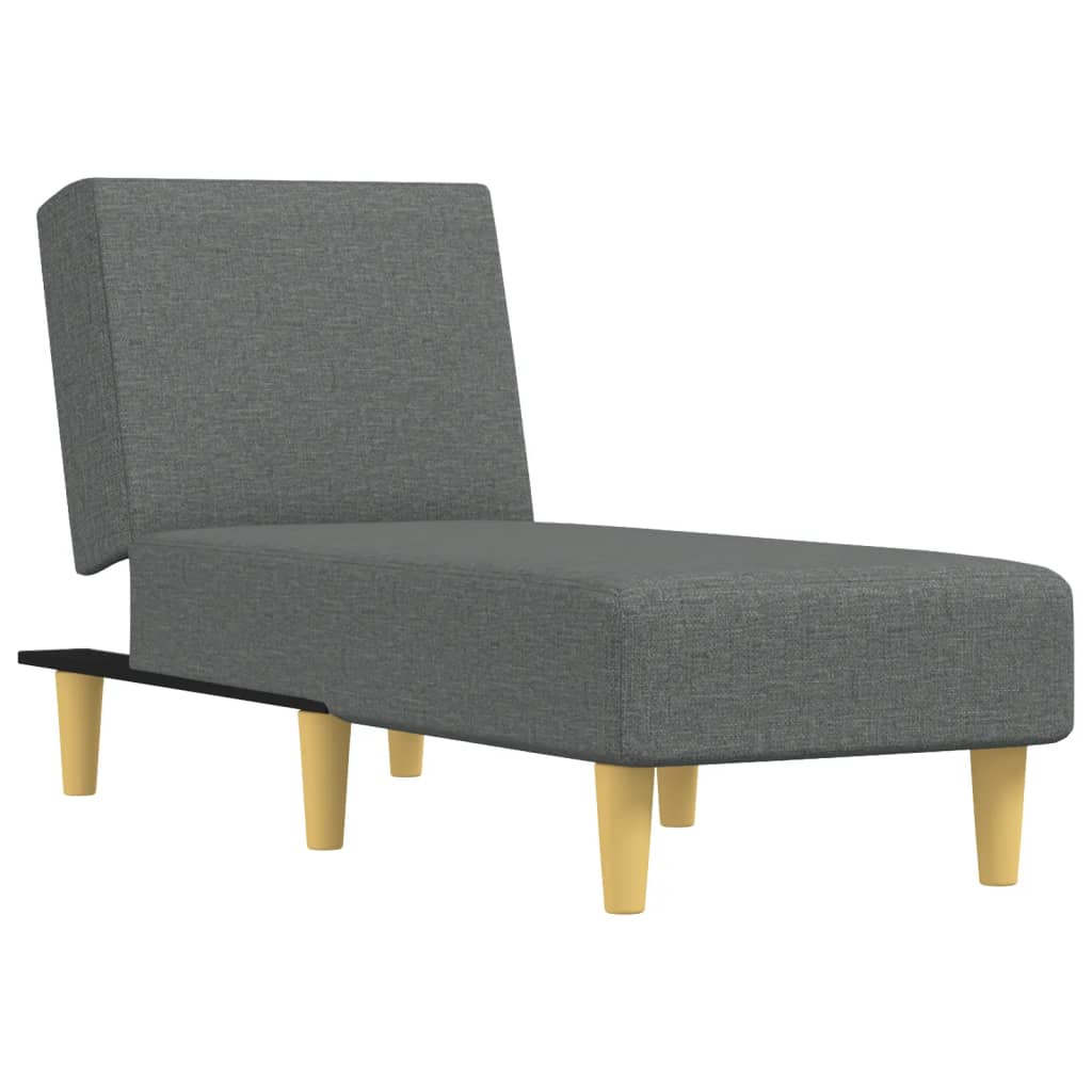 Chaise longue gris foncé tissu - XIOS