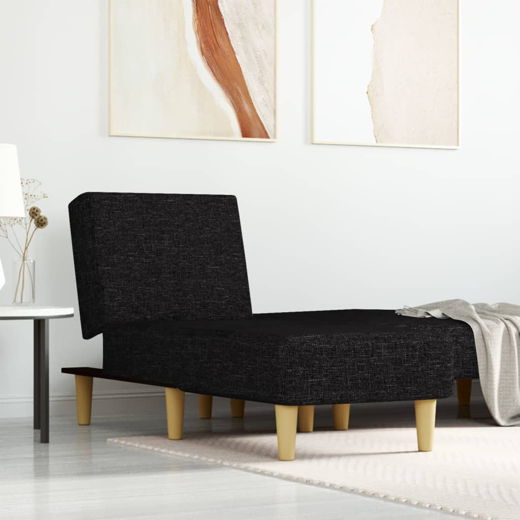 Chaise longue noir tissu - XIOS