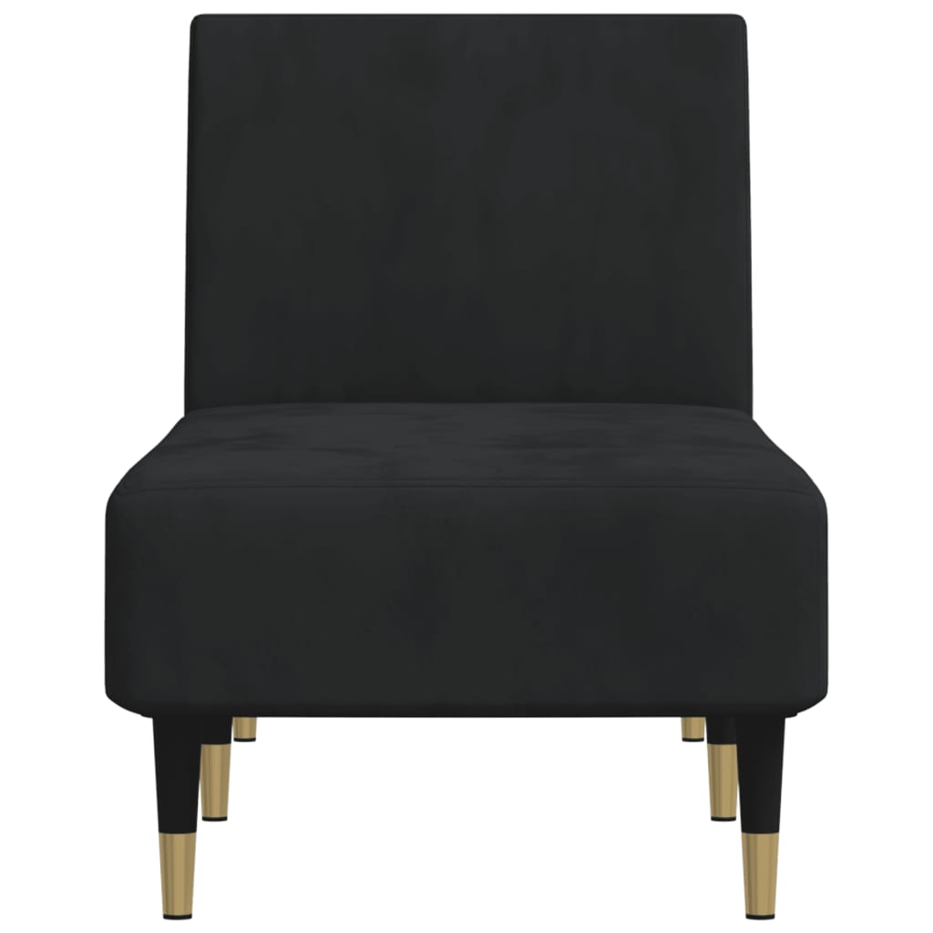 Chaise longue noir velours - XIOS