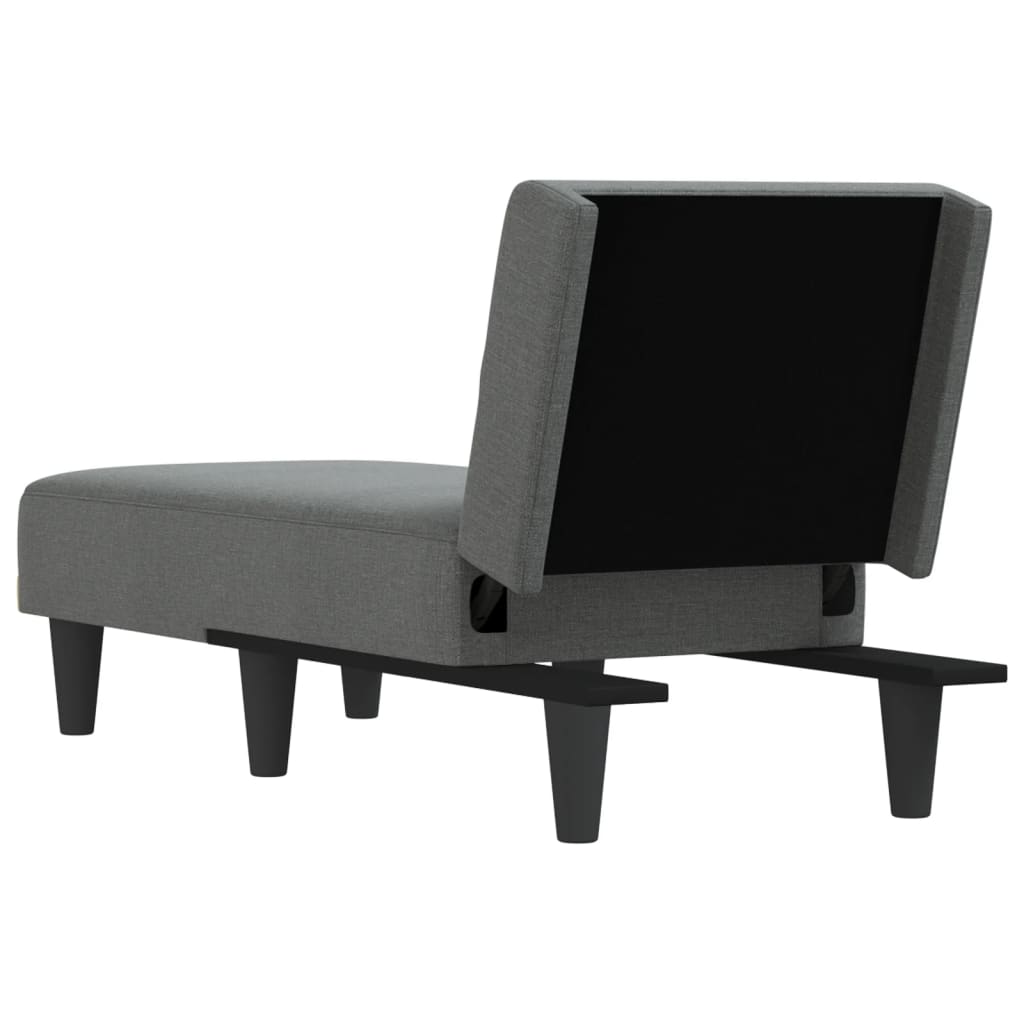 Chaise longue gris foncé tissu - XIOS