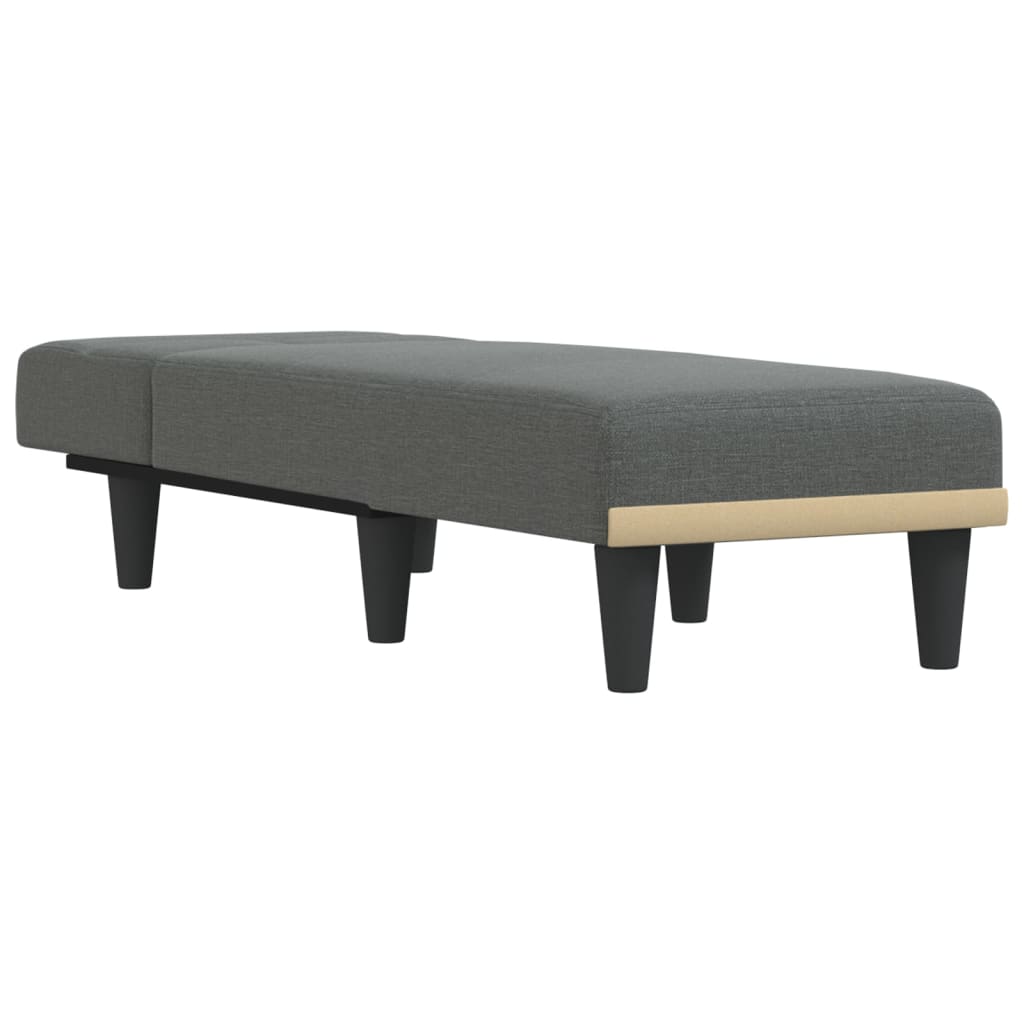 Chaise longue gris foncé tissu - XIOS