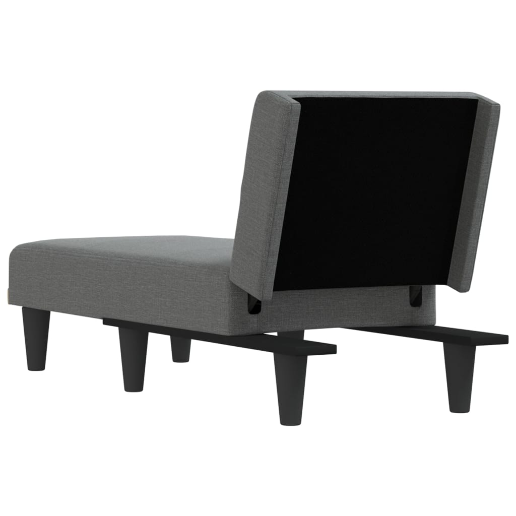 Chaise longue gris foncé tissu - XIOS