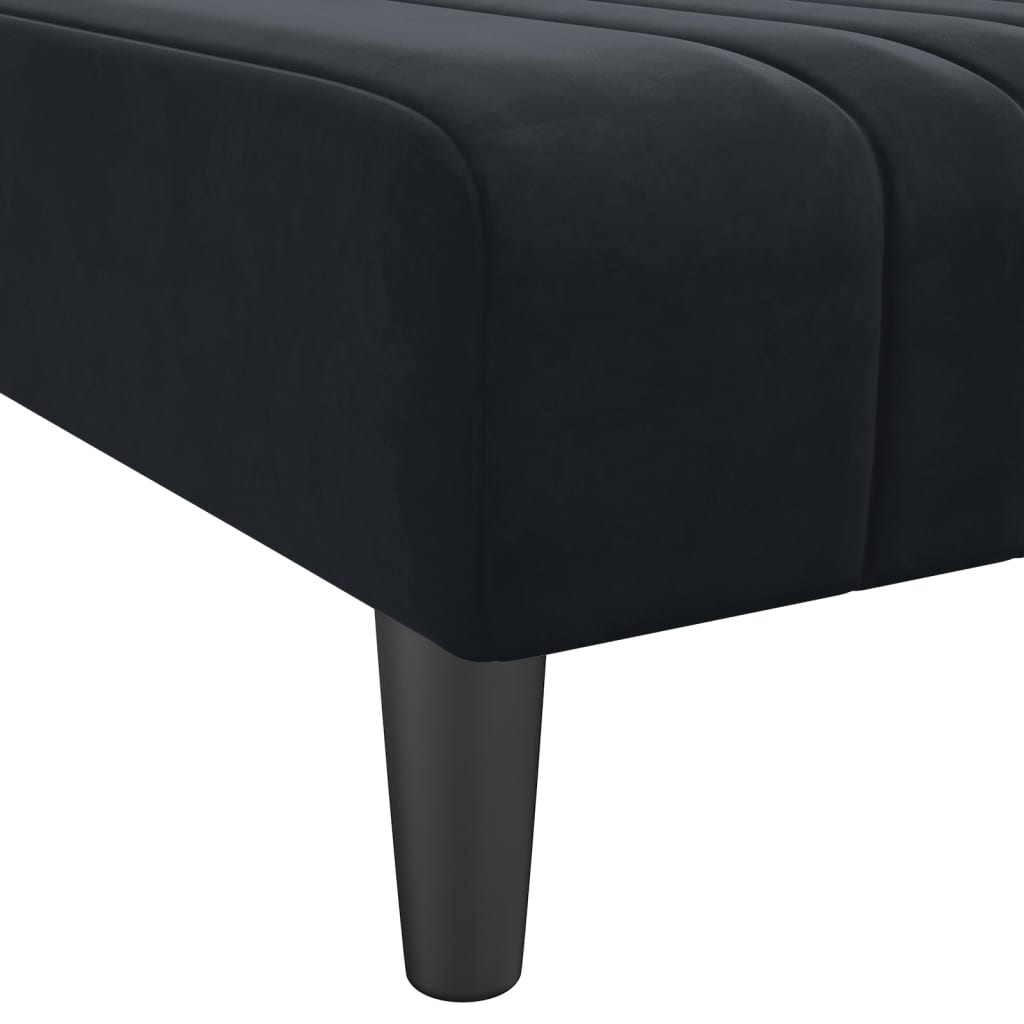 Chaise longue noir velours - XIOS