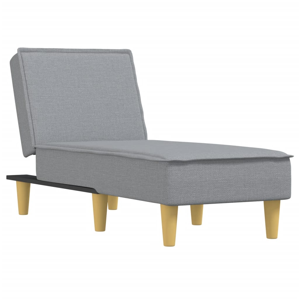 Chaise longue gris clair tissu - XIOS